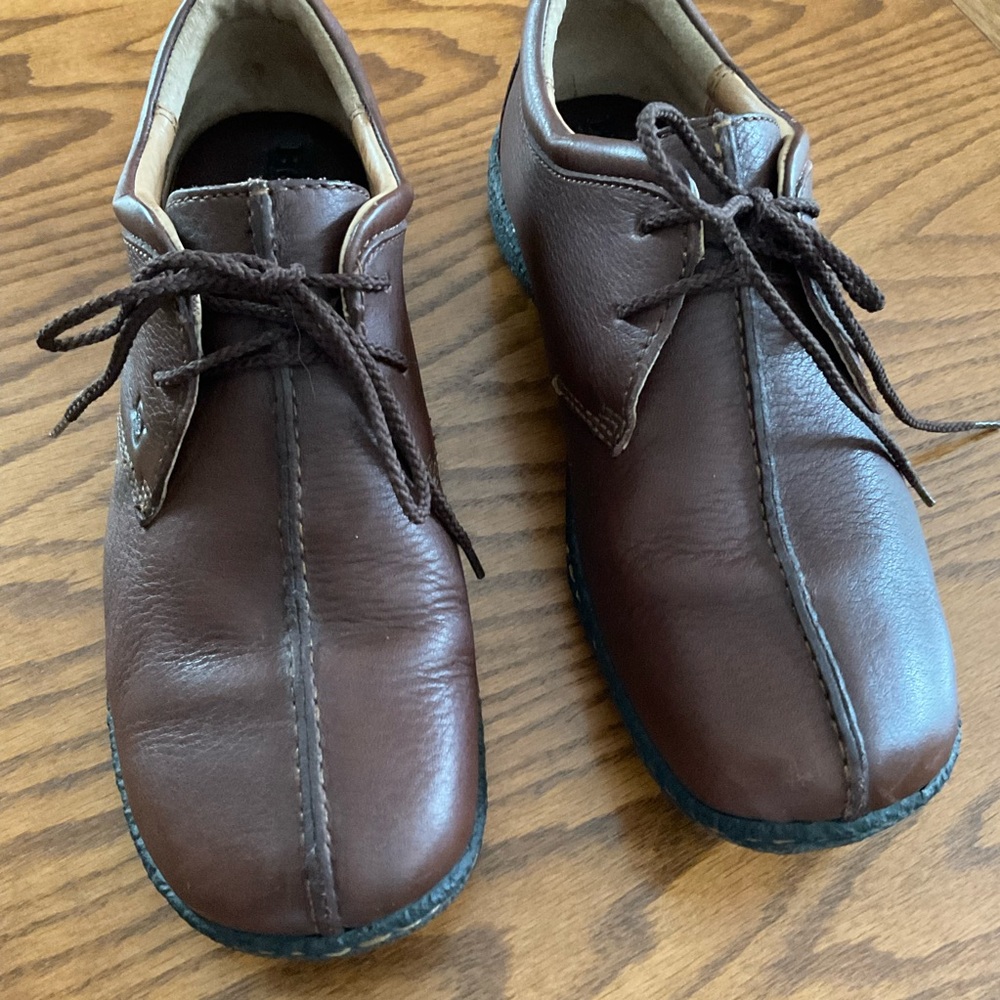 Born Sahara Leather, Split Toe, Lace Up Oxford Shoes, Sz 7.5 - Picture 3 of 10